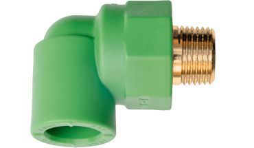 Коляно мъжко  ПП 25х1/2-TUBIPLAST ITALY/ЗЕЛЕН