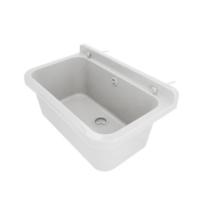 Мивка сервизна комплектт със сифон-бяла  /LxIxH/ 60х34х21