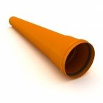 Фасонно парче  PVC 125/2000 мм  SN4/ОРАНЖЕВО