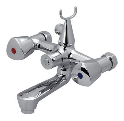 Смесител MELSCHER CL-001 душ двуръкохватков к-т с шлаух и слушалка