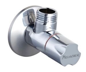 Кран ъглов 1/2х3/4 с керамична глава хромиран-MELSCHER AV004B-34
