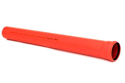 Фасонно парче PVC ф110/2000 мм  SN4/ОРАНЖЕВО/