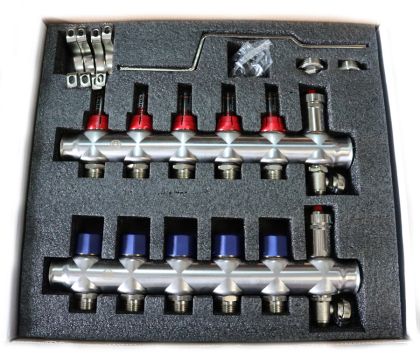 Колектори INOX 2бр за подово 1х9-MELSCHER HR1103