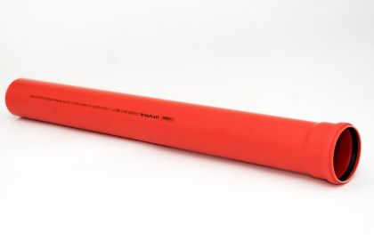 ФАСОННО ПАРЧЕ PVC ф110/3000 мм  SN4/ОРАНЖЕВО