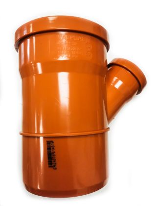 Разкл ПВЦ110/50/45° /оранжев/ с махащи се уплътнители-VALPLAST