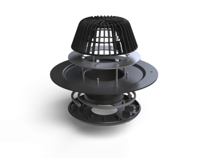 Воронка без нагревател с фланец  вертикална  DN125 550л/минута VORTEX