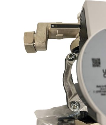 Помпена група за подово Barberi помпа WILO25/7,термостатен вентил 20-55C,електронен термометър, ексцентричен холендър за компенсиране на разлика при монтаж