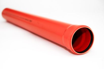 Фасонно парче PVC ф160/3000 мм  SN4/ОРАНЖЕВО/