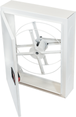 Касета пожарна с барабан за вгражадане  бяла