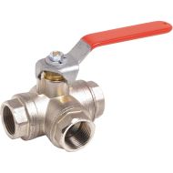 Кран сферичен трипътен 3/4 PN16  T- порт