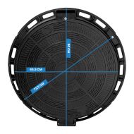 Капак за шахта ф600 за гофрирана тръба OD630 РР/пластмасов/ с гривна- А15