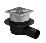 Сифон рогов ф50 воден затвор решетка 105/105  L-84-126 SI50C00